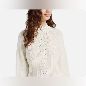 American rag junior’s mock neck sweater with balloon sleeves (size m).